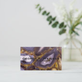 Paars bruin wit Agate-ontwerp Visitekaartje (Staand voorkant)