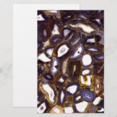 Paars bruin-wit-rotssteenpatroon briefpapier (Voorkant / Achterkant)