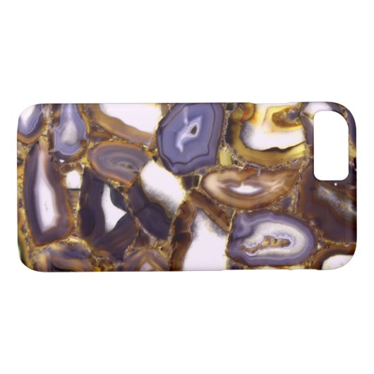 Paars bruin-wit-rotssteenpatroon Case-Mate iPhone case (Achterkant (Horizontaal))