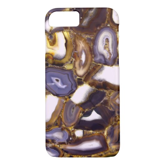 Paars bruin-wit-rotssteenpatroon Case-Mate iPhone case (Achterkant)