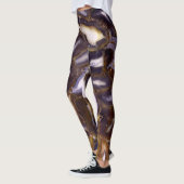 Paars bruin-wit-rotssteenpatroon leggings (Links)