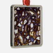 Paars bruin-wit-rotssteenpatroon metalen ornament (Rechts)