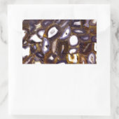 Paars bruin-wit-rotssteenpatroon rechthoekige sticker (Tas)