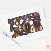 Paars bruin-wit-rotssteenpatroon rechthoekige sticker (Envelop)