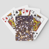 Paars bruin-wit-rotssteenpatroon speelkaarten (Achterkant)