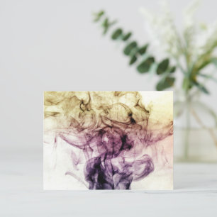 Paars Bruine Rokerige Stof Abstract Briefkaart