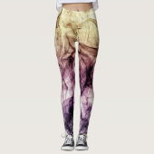 Paars bruine roky stof Abstract Leggings (Voorkant)
