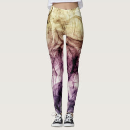 Paars bruine roky stof Abstract Leggings