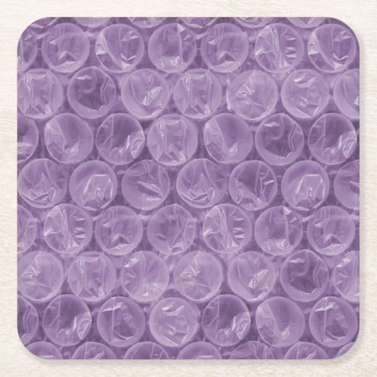 Paars bubbelplastic patroon kartonnen onderzetters (Voorkant)