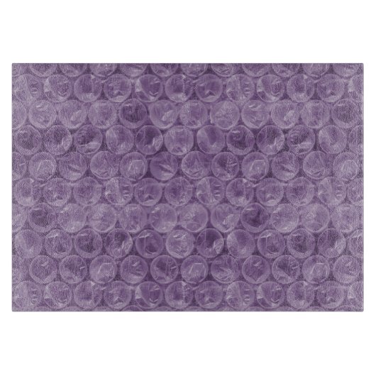 Paars bubbelplastic patroon snijplank (Voorkant)