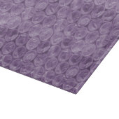 Paars bubbelplastic patroon snijplank (Hoek)
