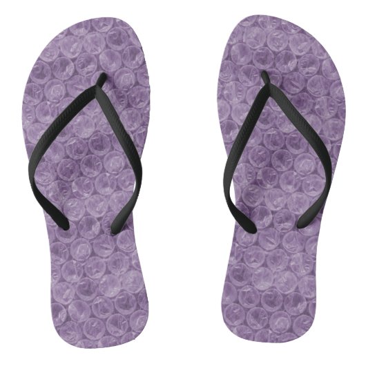 Paars bubbelplastic patroon teenslippers (Voetbed)