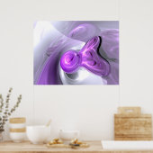 Paars Bunny Abstract Poster (Keuken)