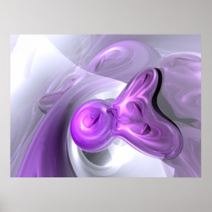 Paars Bunny Abstract Poster