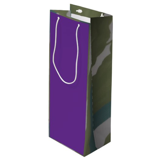 Paars & Burgundy  Wijn Cadeautas (Voorkant Gekanteld)