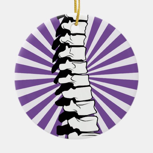 Paars-burst-wervels Keramisch Ornament (Voorkant)
