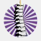 Paars-burst-wervels Keramisch Ornament (Achterkant)