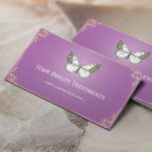 Paars Butterfly Beauty Treatment Visitekaartje
