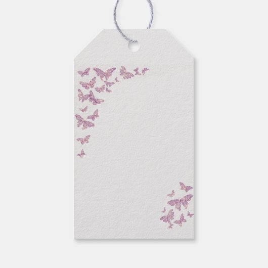 Paars Butterfly Boho Chic Vrijgezellenfeest Dank u Cadeaulabel (Achterkant)