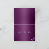 Paars Butterfly - Dank u wel Bedankkaart (Binnen)