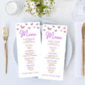 Paars Butterfly Gedekte Baby showers Menu