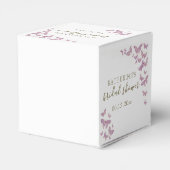 Paars Butterfly Gold Boho Vrijgezellenfeest Aangep Bedankdoosjes (Achterkant)