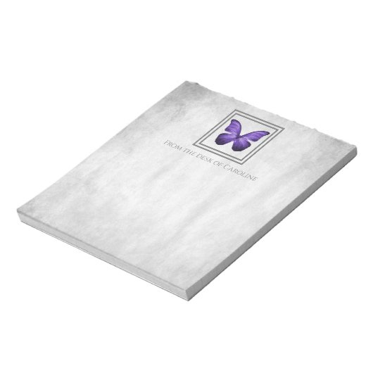 Paars Butterfly - Notitieblok op maat (Linkerzijde)