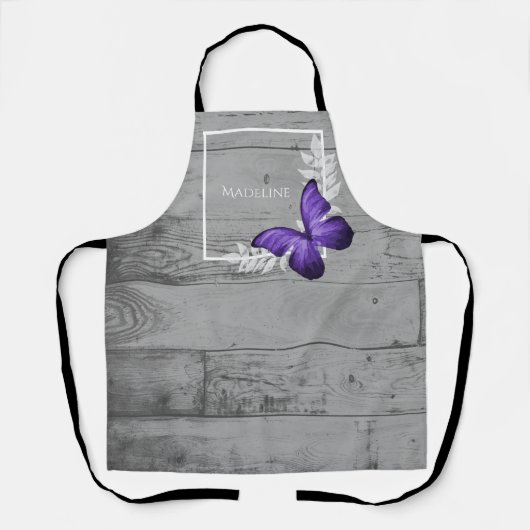 Paars Butterfly Rustic Personalized Schort (Voorkant)
