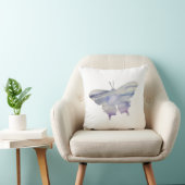 Paars Butterfly Silhouette Painting Sierkussen (Stoel)