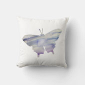 Paars Butterfly Silhouette Painting Sierkussen (Voorkant)
