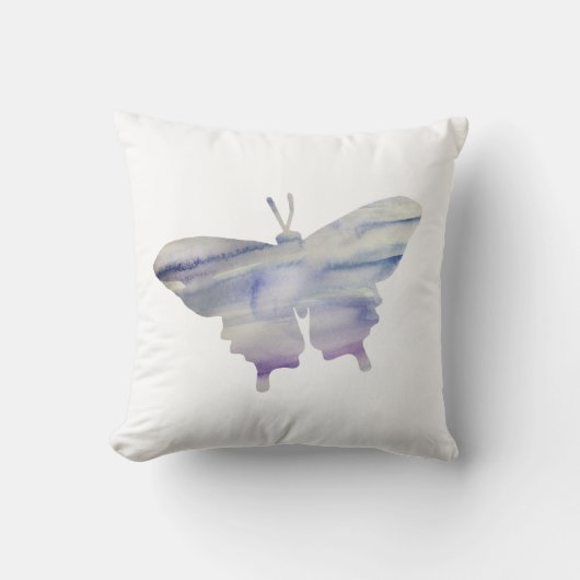 Paars Butterfly Silhouette Painting Sierkussen (Voorkant)