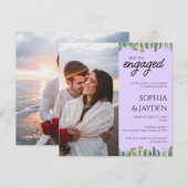 Paars Cactus Waterverf Garden Kaart (Voorkant / Achterkant)