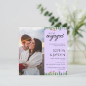 Paars Cactus Waterverf Garden Kaart (Staand voorkant)