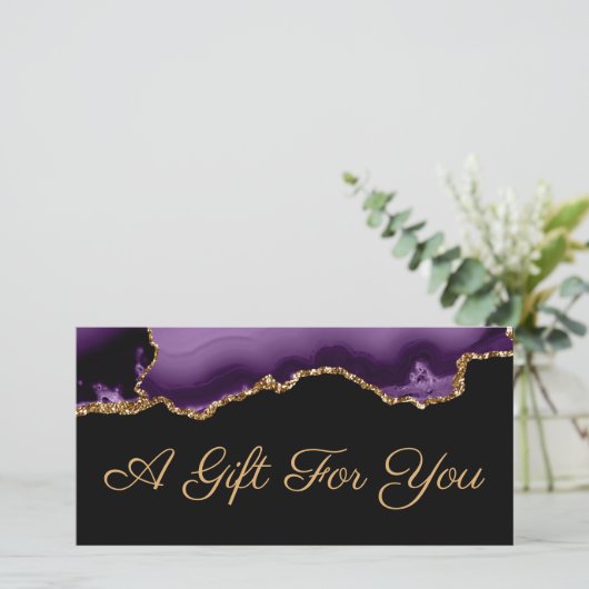paars cadeaubon (Staand voorkant)
