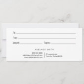 paars cadeaucertificaat voor optioneel logo (Achterkant)