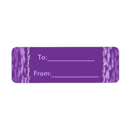 Paars cadeaulabel etiket (Voorkant)