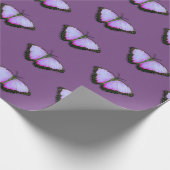 Paars cadeautje voor Butterfly Cadeaupapier (Hoek)
