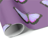 Paars cadeautje voor Butterfly Cadeaupapier (Rol Hoek)