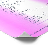 Paars Cake Bakkerij Glitter Drips Menu Prijslijst Poster (Hoek)