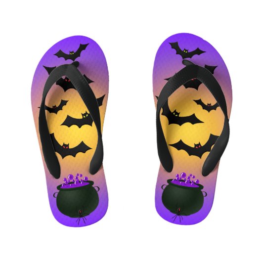 Paars Caldron en katten Kinder Teenslippers (Voetbed)