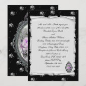 Paars Cameo Roos Steampunk Gothic bruiloft (Voorkant / Achterkant)