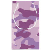 Paars camo-ontwerp klein cadeauzakje (Achterkant)