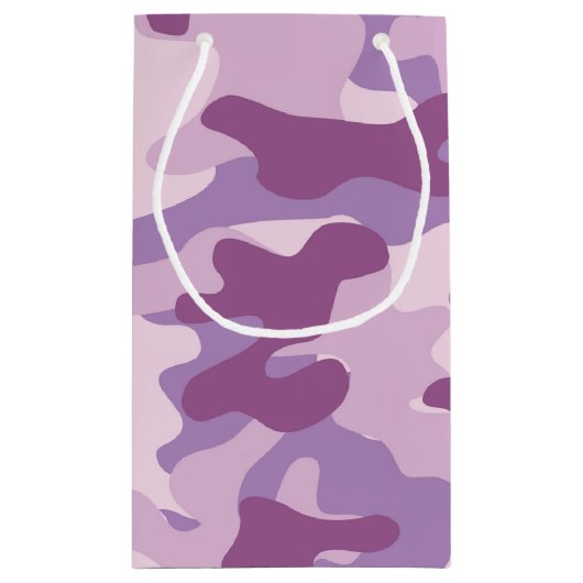 Paars camo-ontwerp klein cadeauzakje (Achterkant)