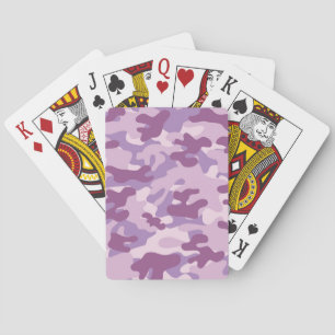 Paars camo-ontwerp pokerkaarten