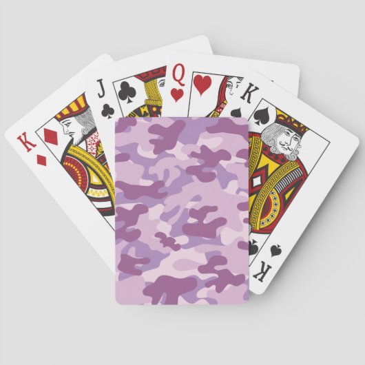 Paars camo-ontwerp pokerkaarten (Achterkant)