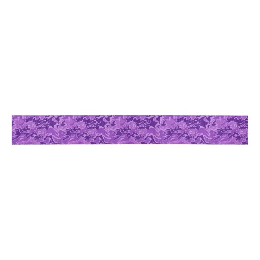 Paars Camouflage Pattern Ribbon Grosgrain Lint (Voorkant)