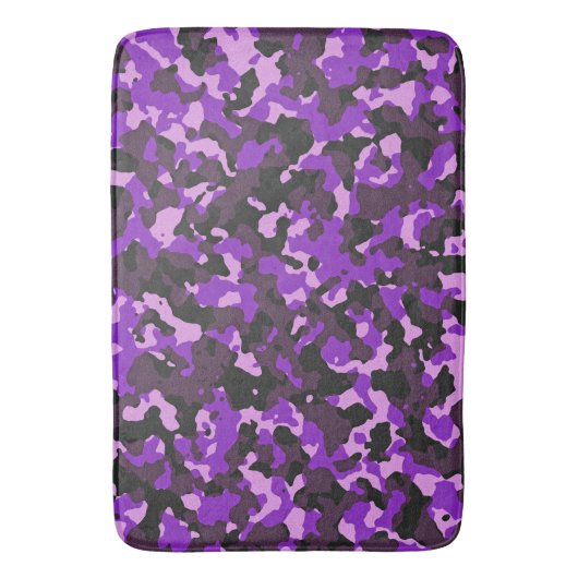 Paars camouflagepatroon badmat (Voorkant Verticaal)