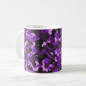 Paars camouflagepatroon koffiemok (Voorkant links)