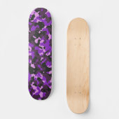 Paars camouflagepatroon persoonlijk skateboard (Voorkant)
