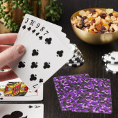 Paars camouflagepatroon pokerkaarten (Insitu)